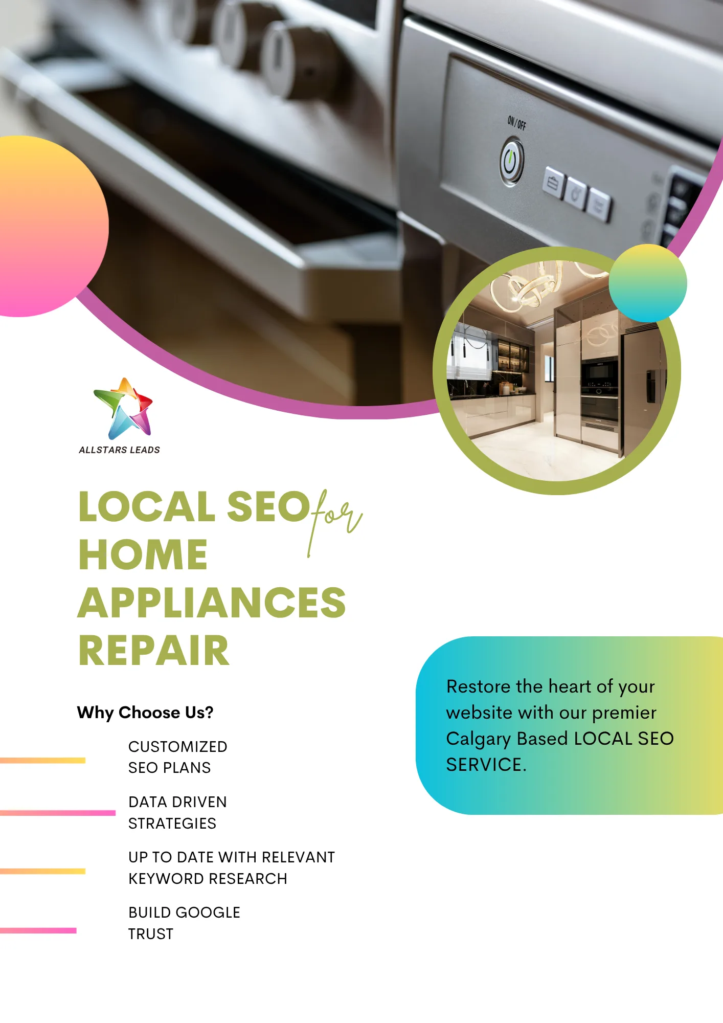 Local SEO for Home Appliance Repair — graphic designed by Sundas Waqar