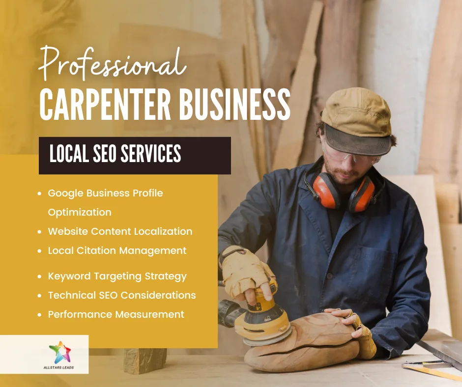 Local SEO for Carpenter Businesses — graphic designed by Sundas Waqar