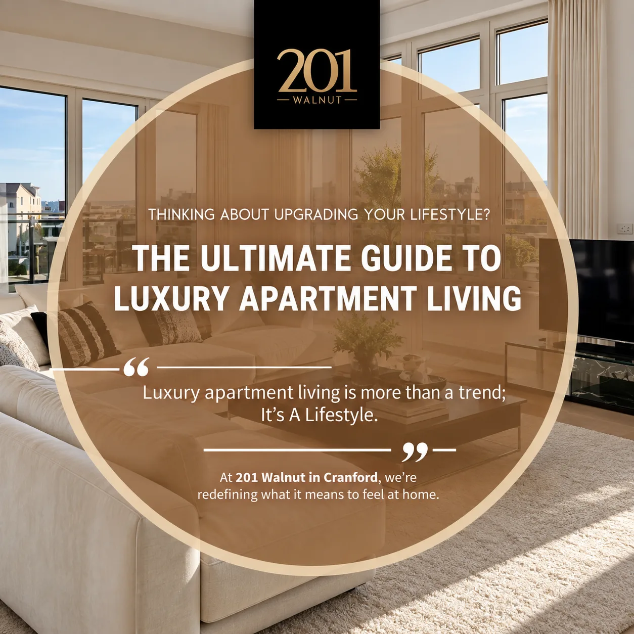 The Ultimate Guide to Luxury Apartment Living — graphic designed by Sundas Waqar