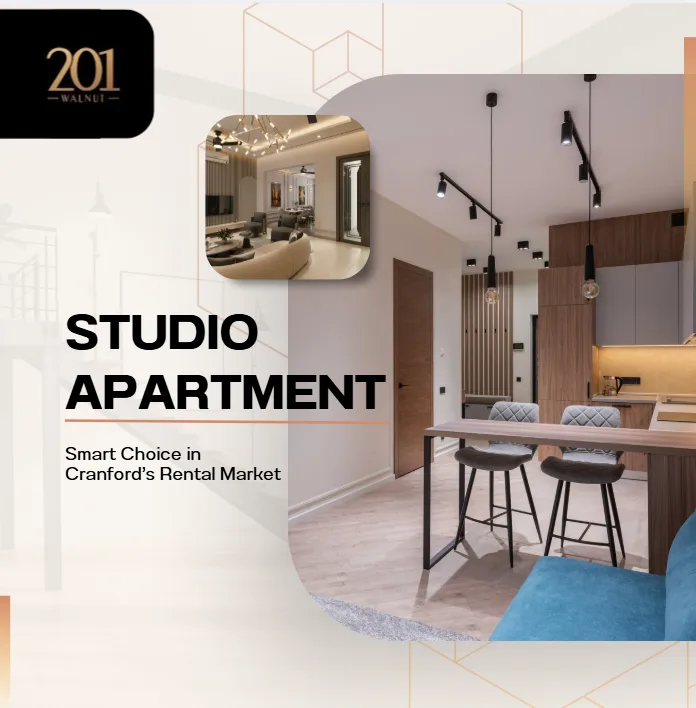Studio Apartment — A Smart Choice in Cranford — graphic designed by Sundas Waqar