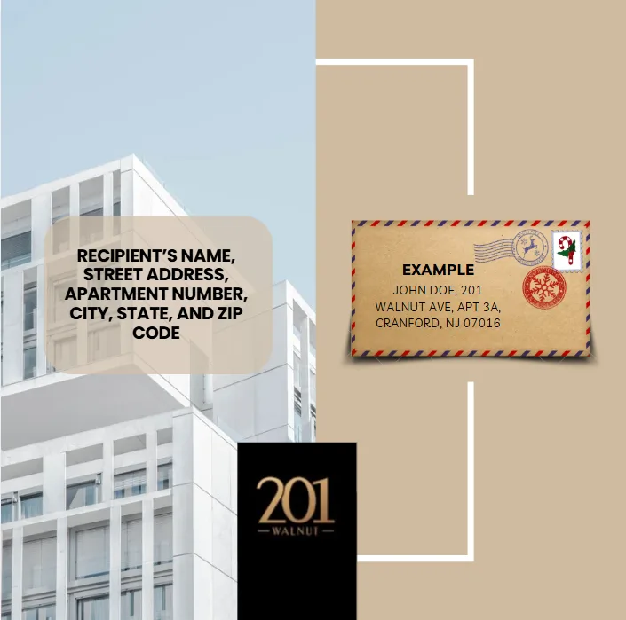 How to Write an Apartment Address — Example — graphic designed by Sundas Waqar