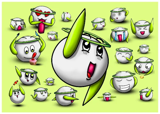Rollo — Expression Sheet — graphic designed by Sundas Waqar