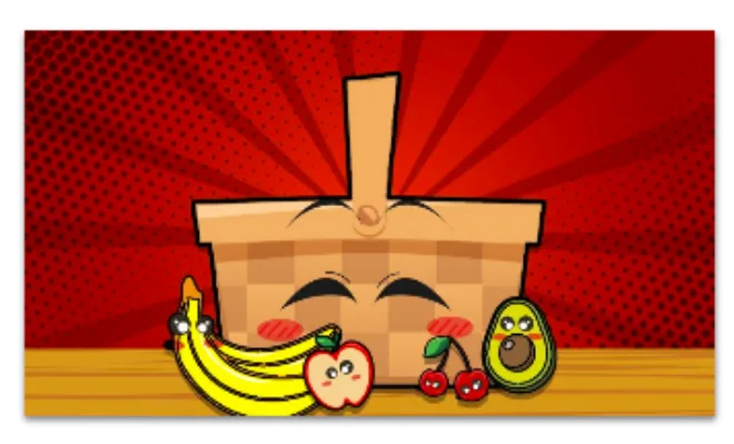 Fruit Basket — Character Scene — graphic designed by Sundas Waqar