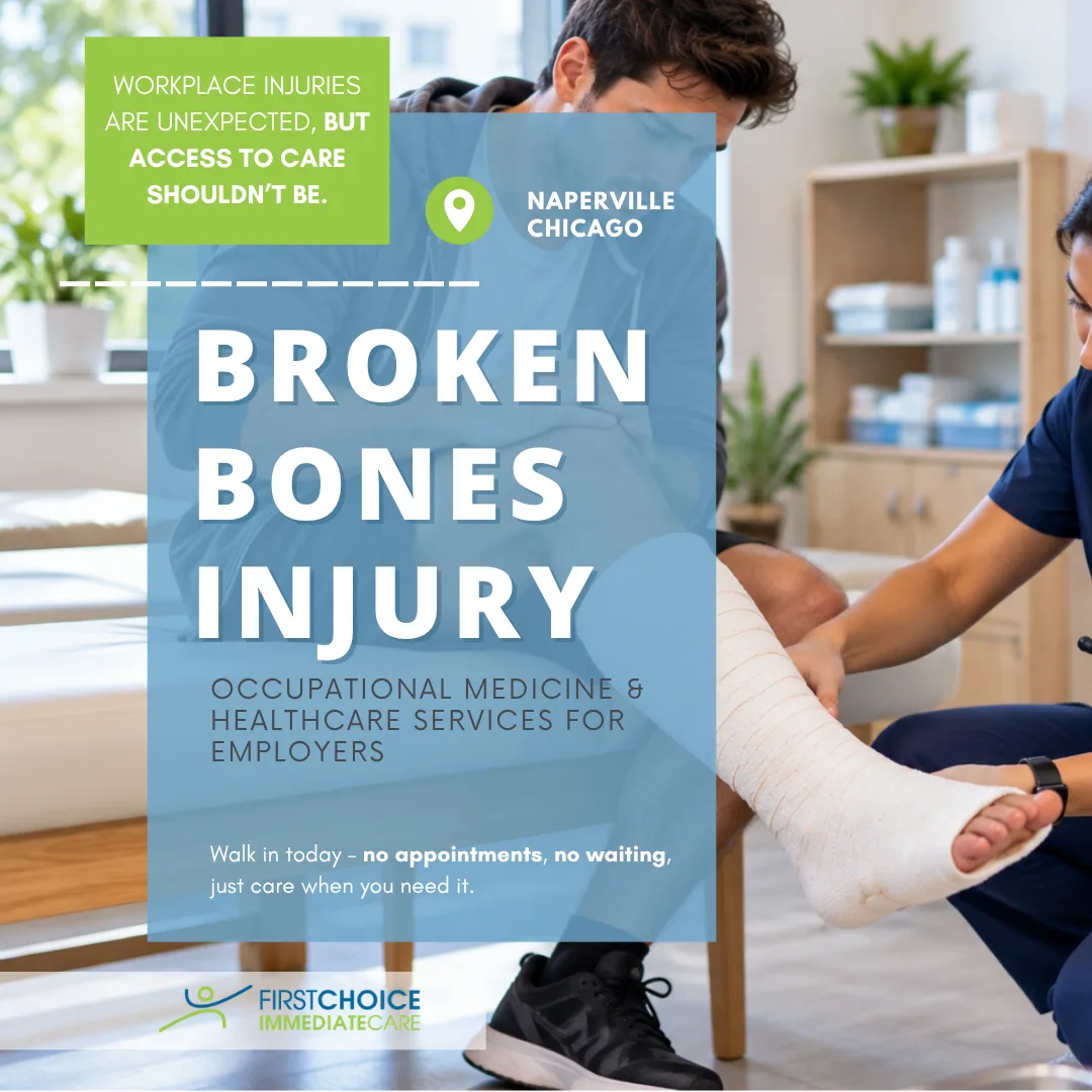 Broken Bones Injury — Occupational Medicine — graphic designed by Sundas Waqar