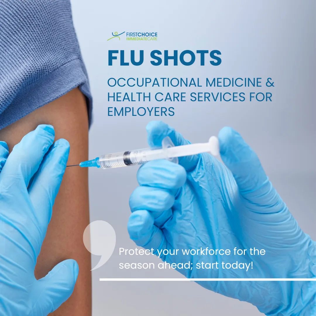 Flu Shots for Employers — graphic designed by Sundas Waqar