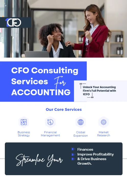 CFO Consulting Services for Accounting — graphic designed by Sundas Waqar