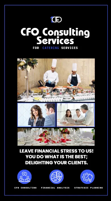 CFO Consulting Services for Catering — Flyer — graphic designed by Sundas Waqar