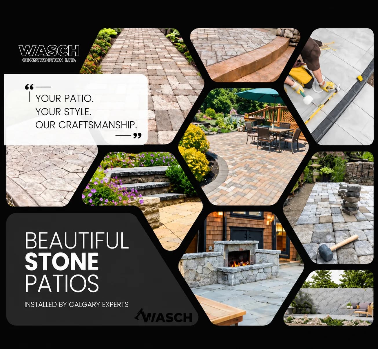 Beautiful Stone Patios — graphic designed by Sundas Waqar