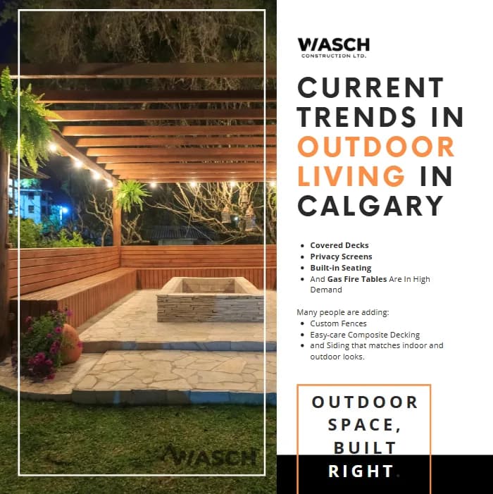 Current Trends in Outdoor Living in Calgary — graphic designed by Sundas Waqar