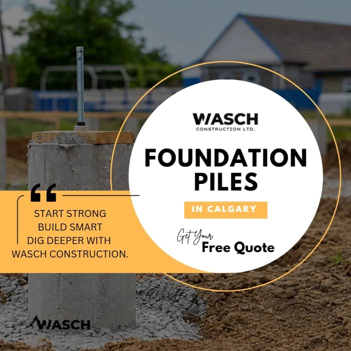 Foundation Piles in Calgary — graphic designed by Sundas Waqar