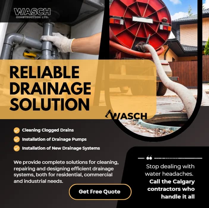 Reliable Drainage Solution — graphic designed by Sundas Waqar